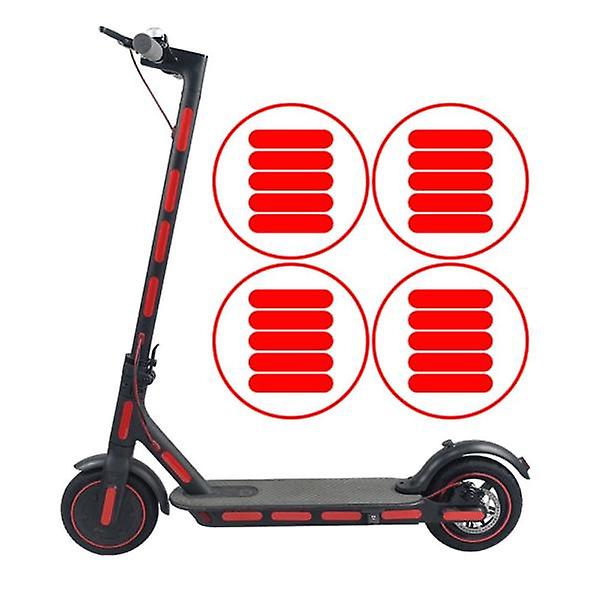 Tilbehør til elektrisk scooter Mærkathjul Body Set Reflekterende klistermærke Passer til Xiaomi M365 Rødt reflekterende klistermærkesæt