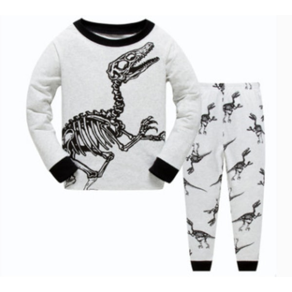 Gutter Bomull Pyjamas Langermet Gutter Barne Tegneserie Sett Baby Hjemmeklær Spiderman Captain America 40 110cm