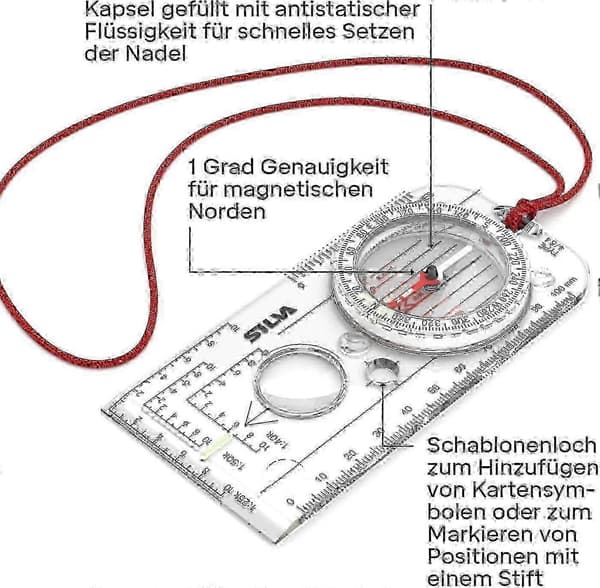 Roterbart kompas 1:25k-50k skalaer til professionel navigation og vandring