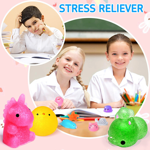 Mochi Squishy Legetøj Stressbold Kawaii Squeeze Legetøj Stress Relief Festartikler Fødselsdag Nyhed Legetøj til Børn Random 10PCS