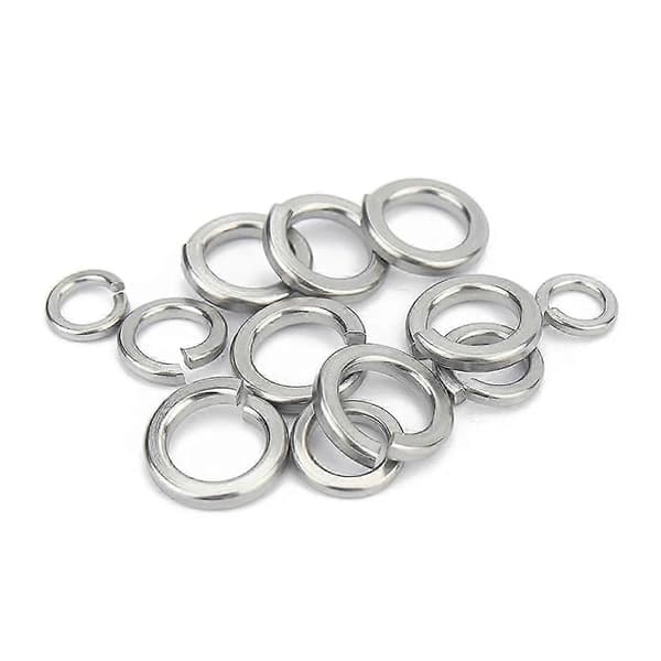 Metallbrickor A2 Delad fjäderlåsbricka Låsande elastisk packning M1.6 M2 M2.5 M3 M4 M5 M6 M8 M10 M12 GB93 (M3 100st)