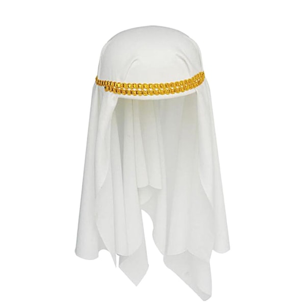 Kostym Huv Arabisk Hatt Arabiska Kepsar Herr Arab Headpiece Halloween Arabic Hat White M