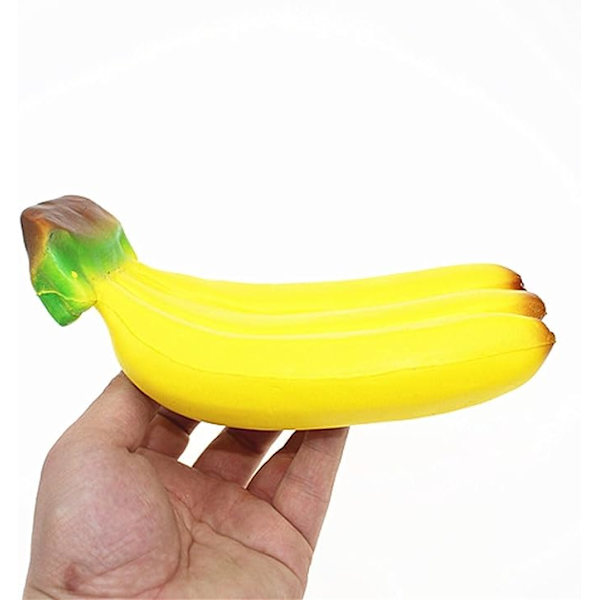 Stress Relief Rising Egnet legetøj til børn Bananer Duftende presset Slow Bread Toy D10 Legetøj (GUL, One Size)