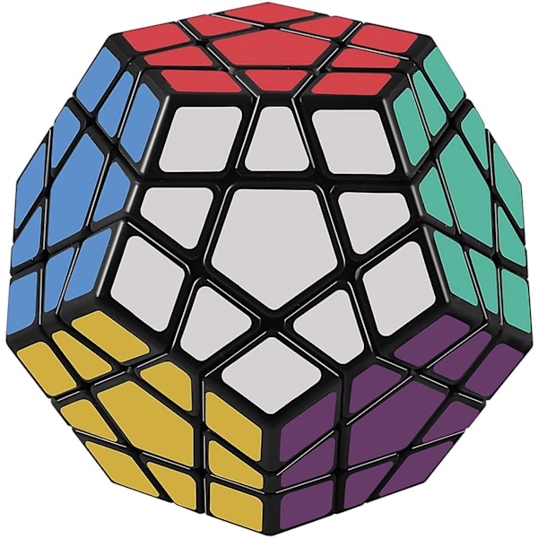 Shengshou Megaminx Speed Cube 3x3 Dodekaeder Hexagon Pussel Leksak Svart