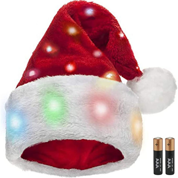 Plush Tomtehatt - Lyser, Roliga Julhattar för Barn & Vuxna 1 Pack - Adults