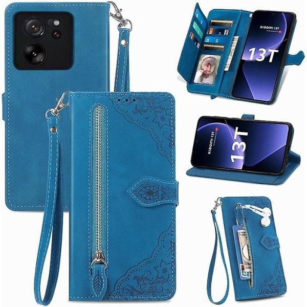 Phone case yhteensopiva Xiaomi Mi 13T / 13T Pro, PU Nahkainen case Monitoimiauto