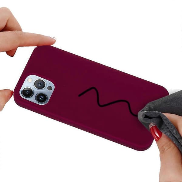 Yksivärinen silikonipuhelinkotelo iPhone 15:lle Violet For iPhone 15 Pro Max