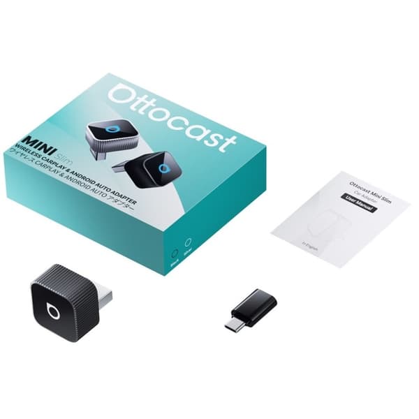 Ottocast Mini Slim – Langaton CarPlay & Android Auto -adapteri