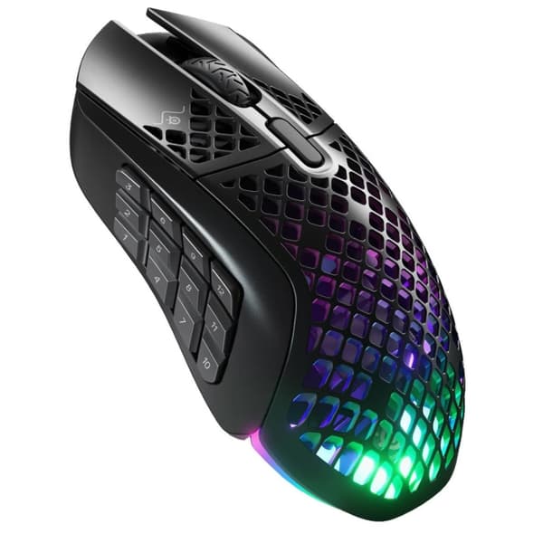 SteelSeries Aerox 9 Wireless – Ultralet MMO-gamingmus med 18 programmerbare knapper