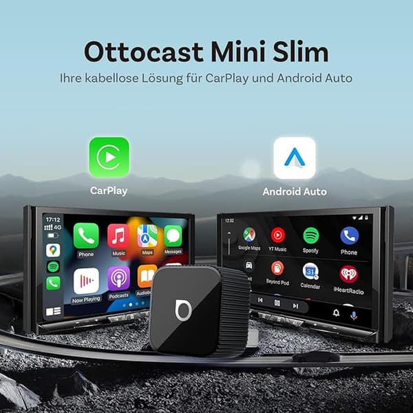 Ottocast Mini Slim CP88-T2 SILVER – Trådlös CarPlay & Android Auto-adapter Dongle