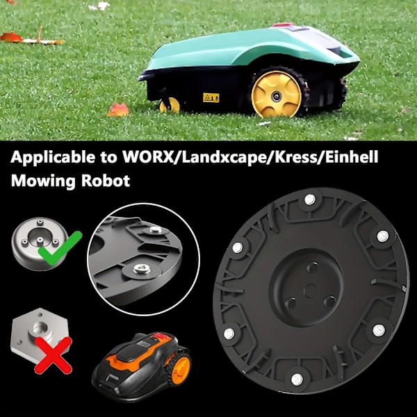 RSD-01 WORX / Landxcape / Kress / Einhell -ruohonleikkureille ABS 6-teräinen leikkuupään levysoitin DCQW