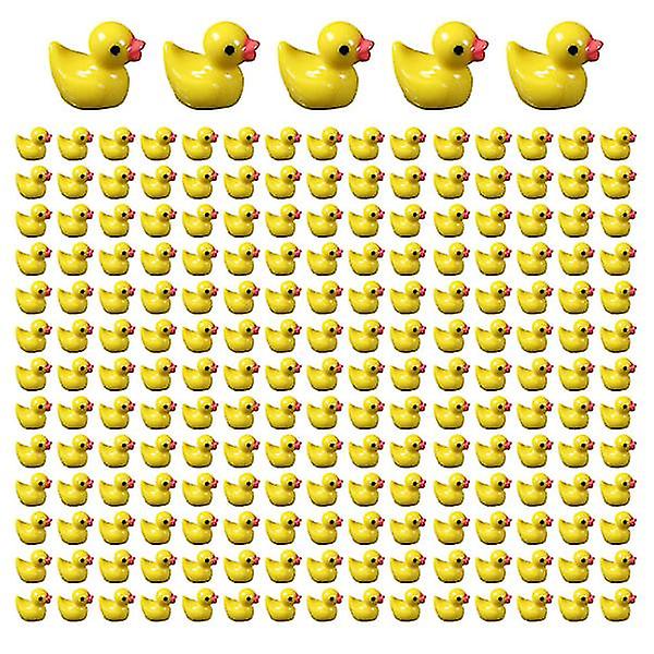 100/200 stk Mini Gummibader Miniatyr Harpiks Andunger Gule Små D 100 stk gule - [DmS] 100pcs yellow 100pcs