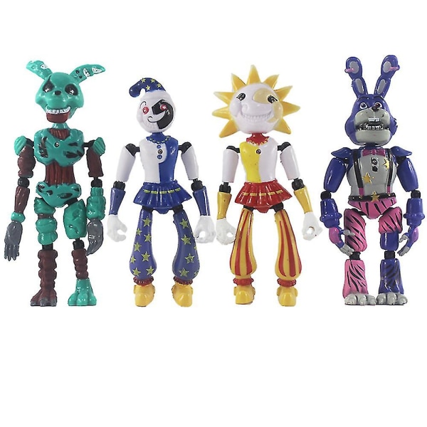 3/4/5stk Fnaf Five Nights At Freddy's Actionfigur Model Samling Dekoration Børn Legetøj Gaver 4Pcs