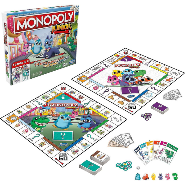 Monopoly Chance Brettspill, Raskt Familiespill For 2-4 Spillere [hy]  [DmS] MONOPOLY 2 IN 1