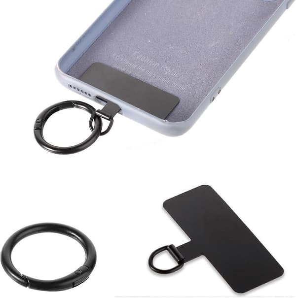 Telefon Tether Patch, Universal Metal Telefon Tether Tab med Fjederring Lanyard