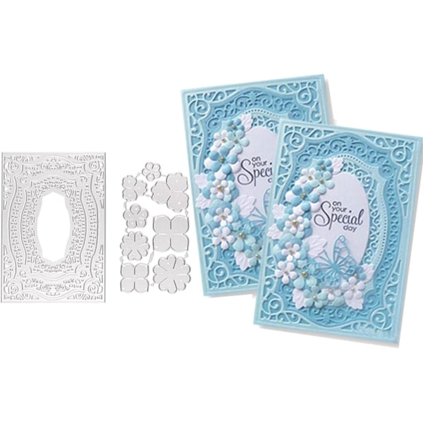 Leikkausmuotteja Stencil Set - Metalli Reliefityökalut (FMY)