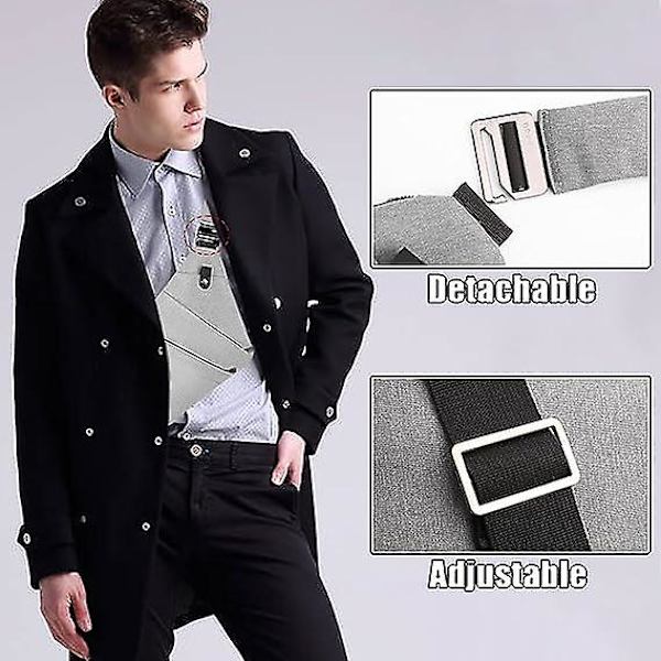 Slingväska, lätt crossbody axelväska bröstväskor dagryggsäck, en rem anti-stöld slingväska för kvinnor män DB grey left shoulder