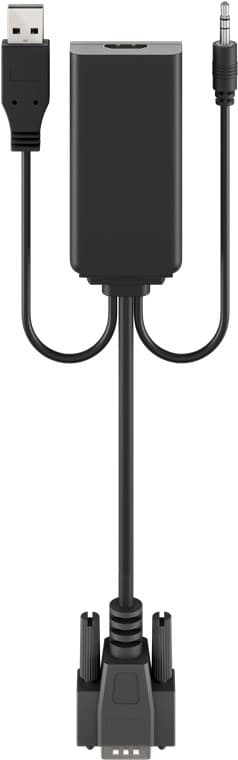 VGA til HDMI™-konverter med 3,5 mm jack-lyd