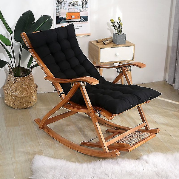 Lounger Pute Myk Erstatning Høy Sete Pute Med Fikseringsstropp Stor Gyngestol Benk Pute ForBY Gray