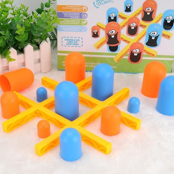 Big Eat Small Tic Tac Toe Spel - 2 Spelare Kul Strategispel