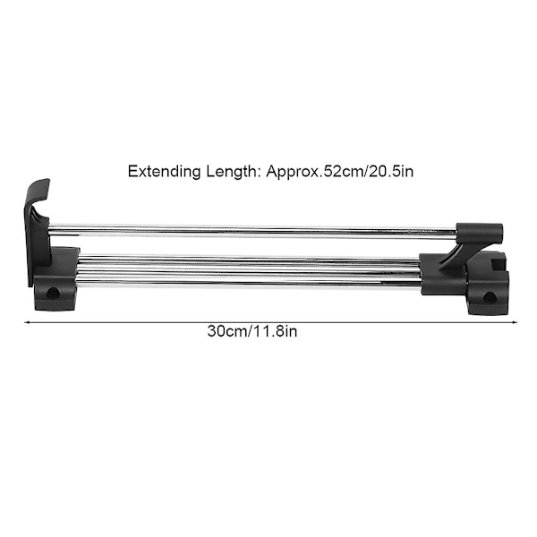 Utdragbar garderobsstång, skjutbar klädstång, justerbar klädorganisatorhållare, 30 cm