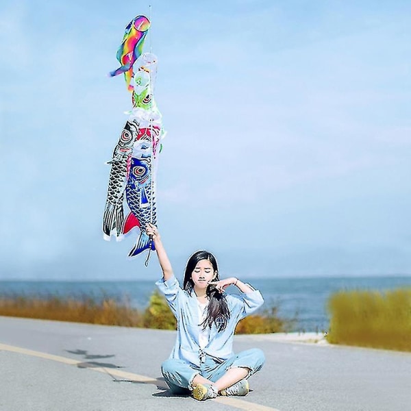 55cm 70cm 100cm 150cm Koi Nobori Karpevindesokk Koinobori Fargerik Fi 70cm Red