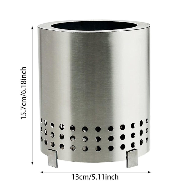 Tilpasselig Solo Stove Mesa Bordpladeildsted med Stativ Lav Røg Udendørs Mini CyBY silver