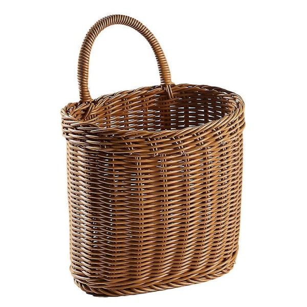 Kitchen Storage Basket With Handle Woven Hanging Baskets For Living Room Fruit Sundries Organizer H