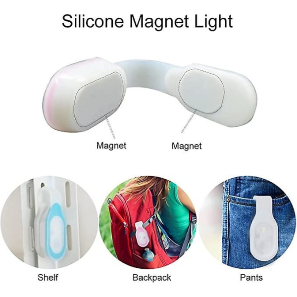 Led Wearable Lights For Nurses With Hands-free Magnetic Clip, For Hiking Dog Walking Running Doctors [DB] Orange