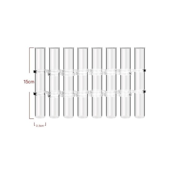 Hængslet Blomstervase Reagensglas, 8 stk Reagensglas Blomstervaser Plante Display Holder, Bord Midtpunkter Vase Med Børst 8Pcs S- 15 x 2.2 cm