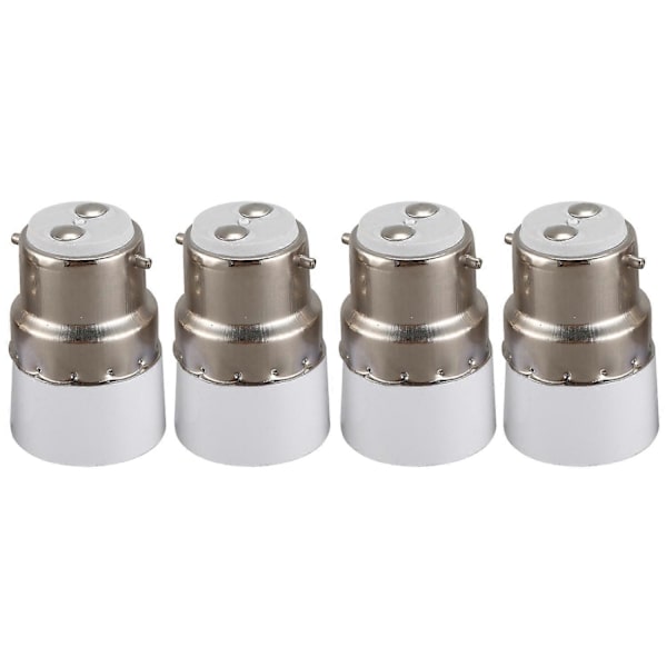 AC 220V B22 till E14 Sockelfäste för Glödlampa Adapterhållare 4st White