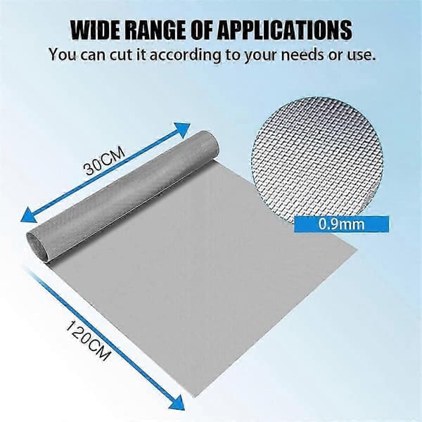 Filterskjermark Rustfritt Stål Mesh Deksel Wire Mesh Rull 30x120cm Vevd Wire 30 Mesh Wire Mesh Ark
