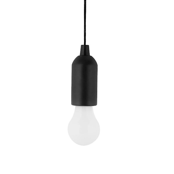 4 kpl kannettava paristokäyttöinen LED-vetovalaisin yövalot lamppu moderni riippuvalaisin (musta) Black 4pcs