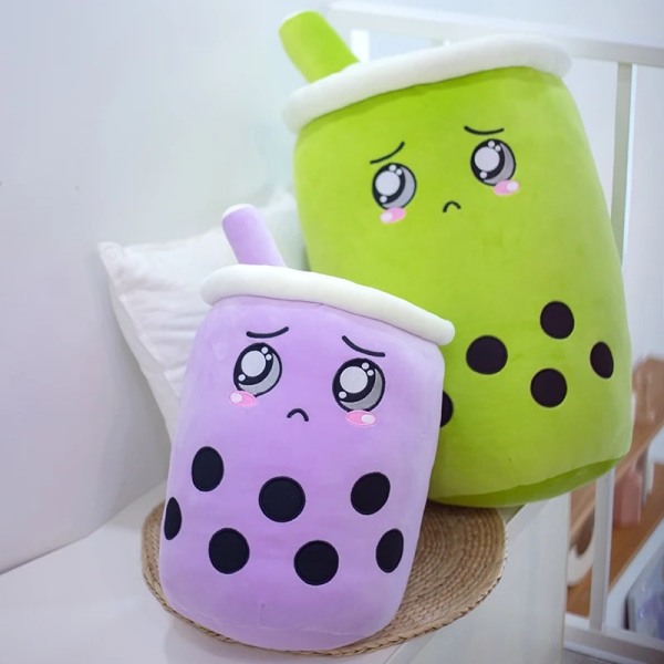 Plysj Boba Te Kopp Leke Panda Boble Te Pude Søt Fruktdrikk Plysj Fylt Myk Eple Jordbær Melkete Barn Gave Apple 24cm