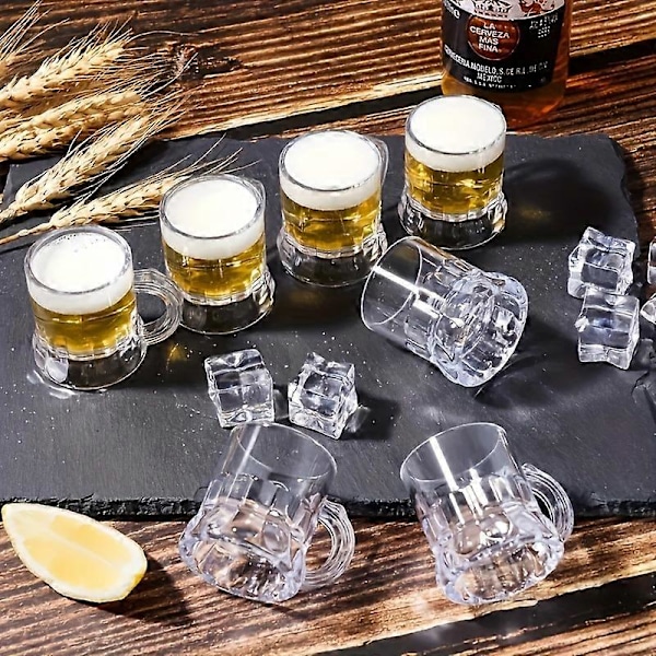 12 st Mini Ölsejdlar, Plastshotsglas, För Bar, Pub, Klubb, Restaurang, Hemanvändning, Dryckesglas 12 Piece Set