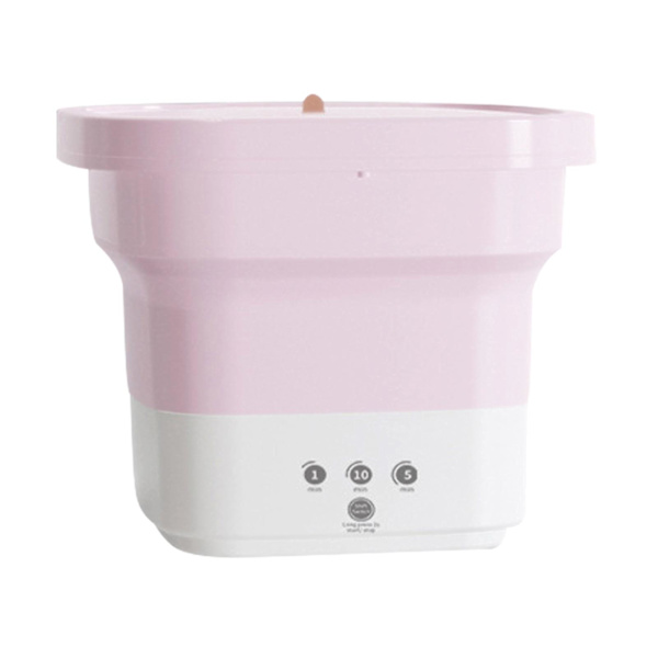 Mini Tvättomat Portable Vikbar Tvättomat För En Person Mobil Vikbar Tvättomat Pink US Plug