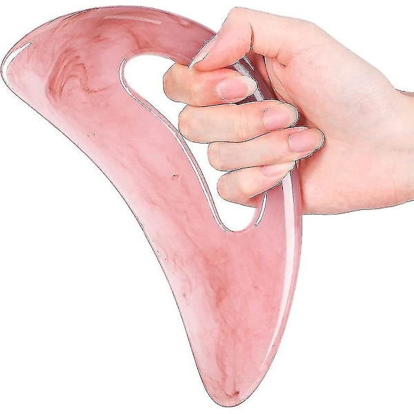 Gua Sha-massageverktyg med handtag (harts) Större Guasha-skrapverktyg för rygg, nacke, ansikte, benmassage, lymfdränage, cellulitborttagning