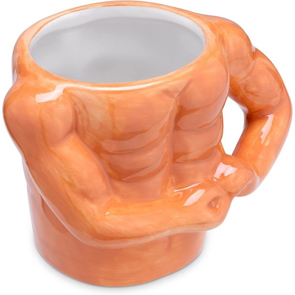 Navaris Bodybuilder Novelty Coffee Mug - Keramikkopp för varma eller kalla drycker, kaffe, te, varm chokladBY