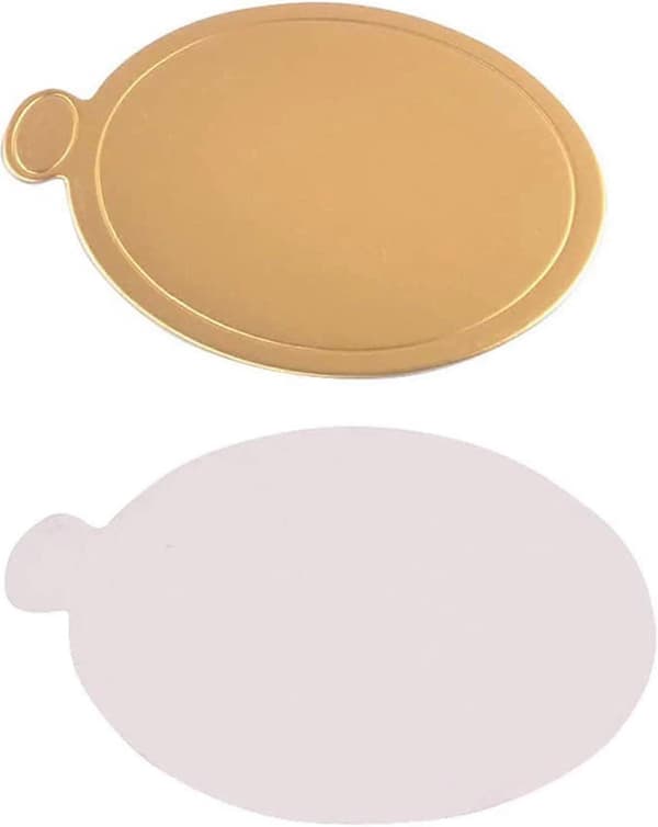 100 Stykker Gull Mousse Kakebrett - Engangs Pappstativ for Kaker, Bryllup