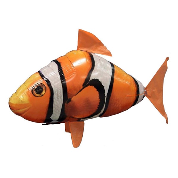 Kaukosäädöllä lentävä haikalatva - Ilmapallolelu lapsille Orange Clownfish