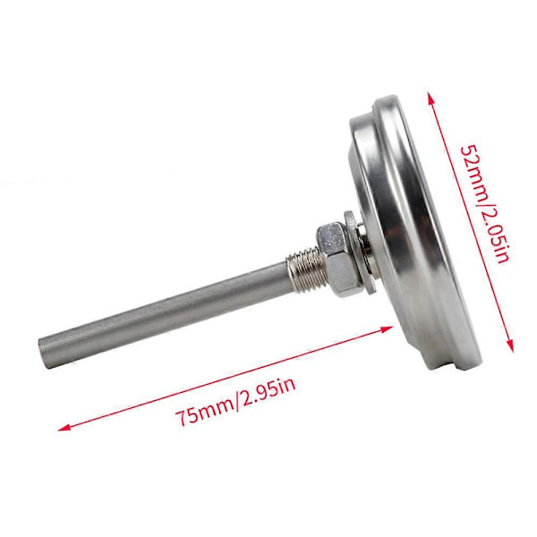 Temperaturmåler 0-300 Grader Celsius Måler Rustfritt Stål Matlagings Termometer for Grill BBQ Grill Røyker Ovn