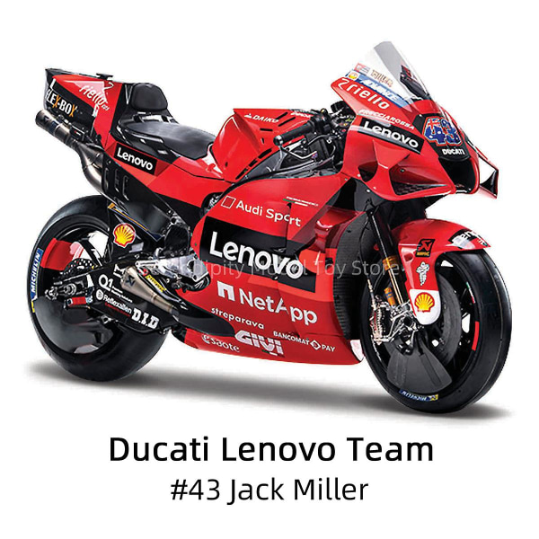 Maisto 1:18 2022 GP Racing Yamaha Factory Racing Team Die Cast Motorsykkelmodell Leke [DmS] 2023 Ducati Lenovo43