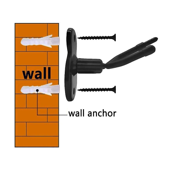 2 st Väggmonterad Violinställ Displayställ Violinställkrok Horisontell eller Vertikal Ställ Med Bo([HK])