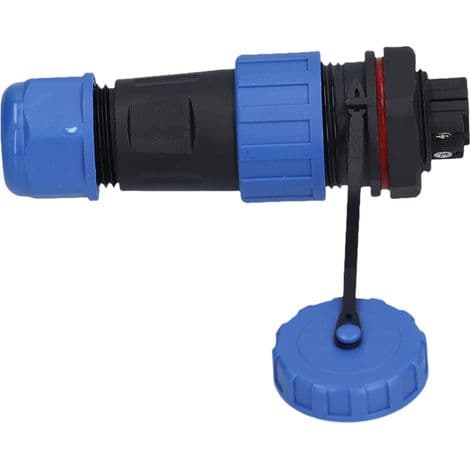 IP68 vanntett kobling bakmutter, 250V luftfartsstrømplugg, LP20 5-pinners kabel.