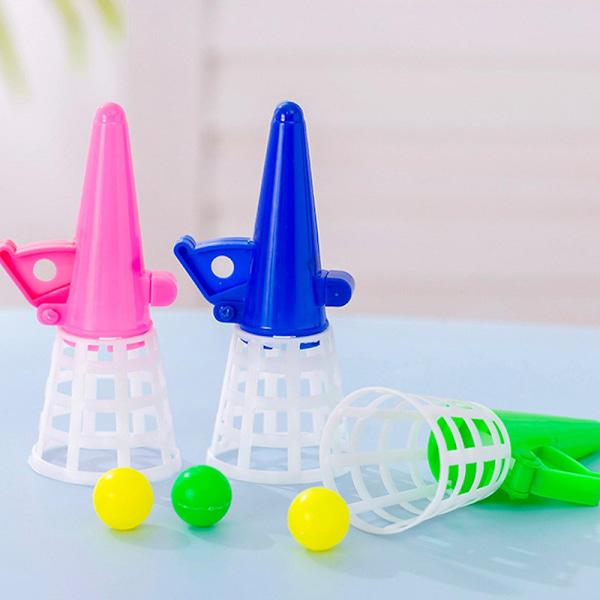 1 Set Heitto- ja Pyydäpallo Hauska Käsi-silmä-koordinaatio Kahvalla Lapsille Aistien Kehittävä Pallolelu Lastentarhan Leikki [DmS] Random Color