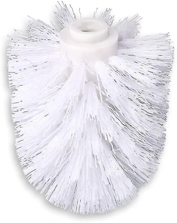 6 stk. Toalettbørstehode Hvite Erstatningsbørster Diameter 8cmBY White 6pcs