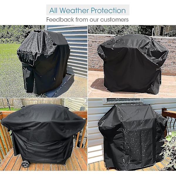 52 tums grillskydd för Weber Spirit 200 och 300-serien, grillskydd för utomhusgrill, kraftigt vattentätt grillskydd, blekningsbeständig stång 30 inch