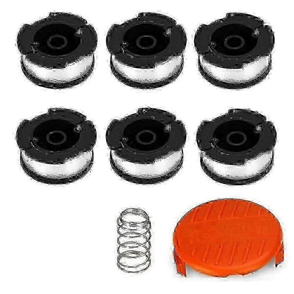 6x Spoler & Spoledæksel Fr Black Decker Græstrimmer Trimmer Trådspole