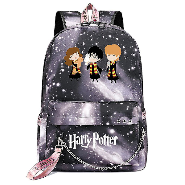 Harry Potter -reppu teini-ikäisille - Unisex-koulu- ja matkalaukku sarjakuvakuviolla, suuri kapasiteetti - Muodikkaat opiskelijoiden rento Mochilas-reput, korkea laatu 9