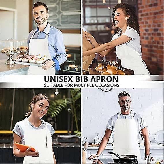 Noir Utopia Kitchen 2-pakning Justerbart Forkle med Smekke og 2 Lommer